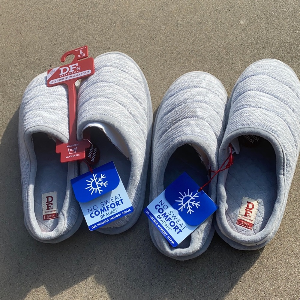 Dear foams gel memory foam slippers  9-10w BNWT